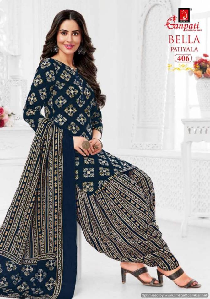 Bella Patiyala Vol 4 By Ganpati Daily Wear Cotton Printed Dress Material Wholesale Market